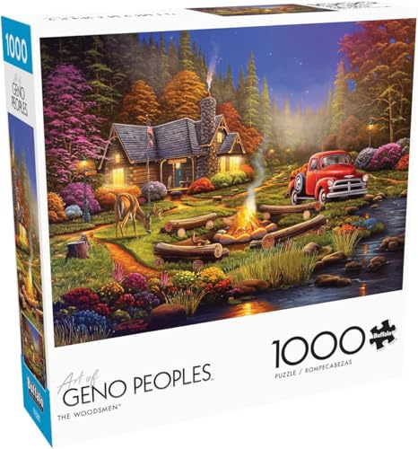 Buffalo Games - Geno Peoples - The Woodsmen - 1000 Teile Puzzle | Hergestellt in den USA, sicher sitzende Teile, länger, stärker beteiligt, Erwachsenen-Puzzles, Puzzles