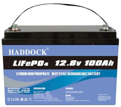 LiFePO4 Battery 12V 100Ah Lithium leisure battery, Lithium Iron Phosphate Battery 5000 deep cycle, for RV, Marine, Boat, Solar System,mobility scooter
