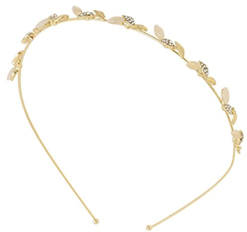 scicent Haarschmuck Vintage Strass Haarband Dünner Goldener Kristall Haarbänder Hochzeit Braut Party Geburtstag Haarreifen Schmuck für Frauen und Mädchen - 23618
