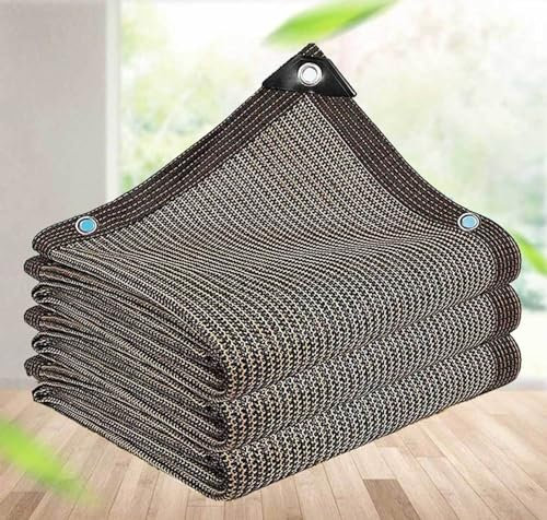Toile d'ombrage 4x5 pour Pergola Voile Ombrage Toile Ombrage Toile Ombrage 6x4 Filet Anti Grele 90% d'ombrage Filet Jardin Terrasse Balcon Camping Pergola L'éxtérieur,brown-5x6m