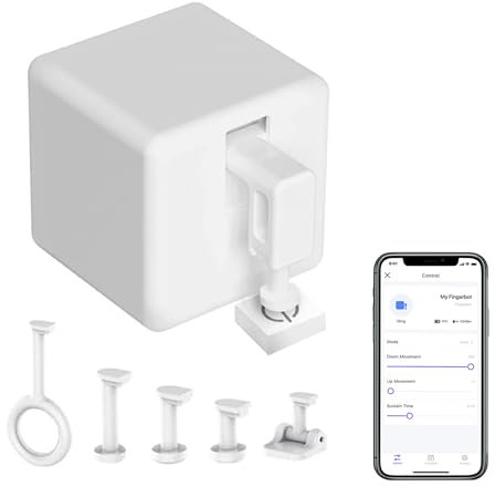 Smart Switch Button Pusher: Bluetooth Fingerbot Plus mit Toolkit für alle Schalter, Tuya App-Steuerung, Tuya Bluetooth Hub hinzufügen, um es mit Alexa, Google Home kompatibel zu machen (weiß)
