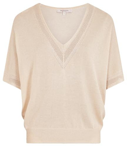 Morgan Kurzarm-Pullover mit V-Kragen