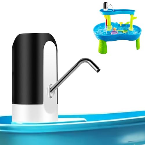 Skeadex Water Bottle Pump, Portable Electric Water Dispenser with USB Charging, 2-5 Gallon Universal Automatic Drinking Water Pump, Electric Bottle Water Pump for Home (Black)