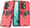 Coque pour Oneplus Nord 3 Housse Antichoc avec Anneau Rotatif Aimant Etui Magnétique Rigide Dure Armure Bague Support Armure Renforcée (Oneplus Nord 3, Rouge)