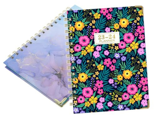 DIYEAH 2stücke Akademischer Planer Lehrerplaner Mit Robustem Einband Und Dickem Papier Tragbares Notizbuch Für Büro Schule Und Haushalt Organizer Zum Schreiben Und Hinweisen