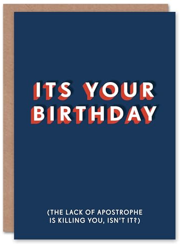 Artery8 Lack Of Apostrophe Grammar Police Funny Cheeky For Him Birthday Card