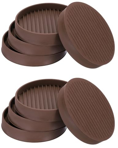 PATIKIL Lot de 8 Patins en Caoutchouc de 3,3 Pouces pour Meubles Marron | Sous-Verres Antidérapants Ronds pour Meubles, Coupelles Anti-Dérapantes pour Pieds de Meubles
