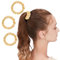 OLESILK 3er-Set 100% Seide Haargummis Kleine Scrunchies Haarschmuck Zopfgummi Haare Ringe Elastische Haarbänder Gummibänder, Gold
