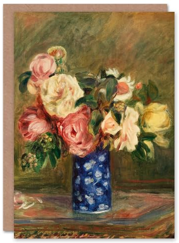 Artery8 Pierre Auguste Renoir Art Card Bouquet of Roses