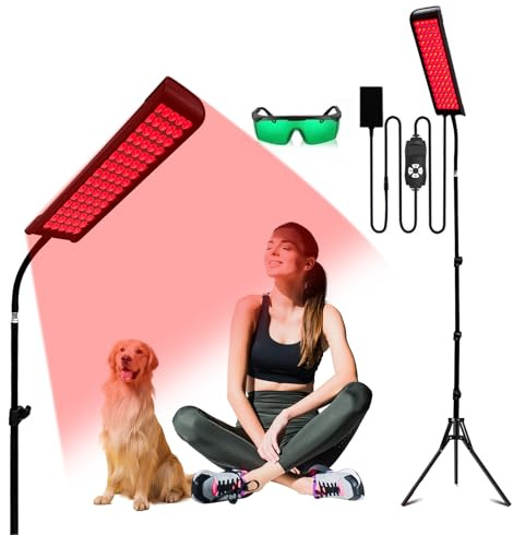 Red Light Therapy for Body and Face, cabpay Red Infrared Light Therapy Lamp with Stand Led 660nm Red Light-Therapy& 850nm Infrared Light Device for Face Knee Body, Skin Care at Home