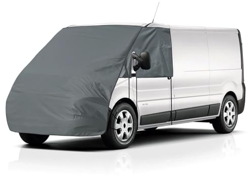 Frontscheibe Wrap Cover Ersatz für Renault Traffic 2014-2025, Luxus Sonnenschutz Vollständige Okklusion Frontscheibenabdeckung 420D, Abdeckplane für Wohnwagen mit UV-Schutz (for Traffic-Grau)