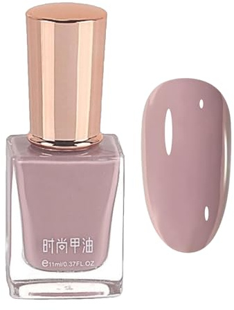 Nude Pink Nail Polish, Breathable Nude Nail Varnish, Quick Dry & Long Lasting Neutral Color Polish, Long Lasting & High Glossy Shine Nails Varnish, Water-Based Formula, No UV Light Needed