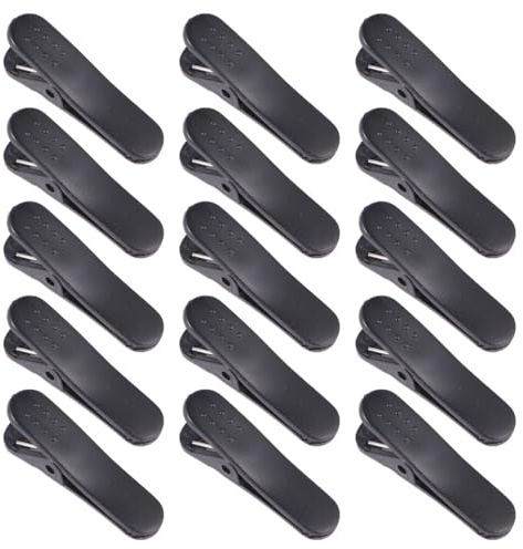 UTHCLO 100 piezas Clip para Auriculares Negro Abrazadera de Cable con Pinza de Cocodrilo Resistente Sujeta Cables de Auriculares para Móviles y Headset de Unidades