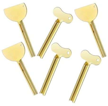 TOVINANNA 6 Stück Tubenquetscher aus Zinklegierung Metall mit Elegantem Design Tragbar und Widerstandsfähig für Zahnpasta und Haarfärbemittel in Friseursalons