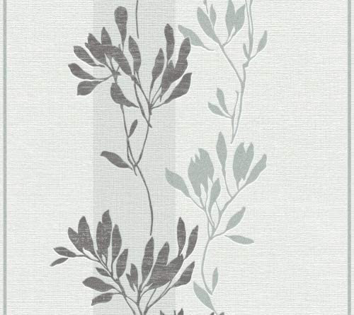 Rasch Selection Vlies Tapete 730111 Floral weiß grau silber