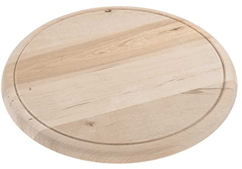 SIDCO Schneidebrett Schinkenteller Vesperbrett Brotzeitbrett Fleischteller Holz Ø 25cm