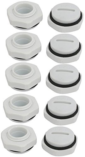 sourcingmap PG9 Nylon Male Threaded Cable Gland Screw End Cap Cover Gray 10pcs