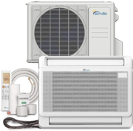 Senville Floor Ceiling Mount Mini Split AC/Heating System, White, 18000 BTU