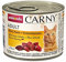 Carny Katzen Nassfutter Rind + Huhn + Entenherzen (6 x 200g), Katzen Nassfutter von animonda ohne Getreide und Zucker, mit frischen fleischlichen Zutaten