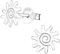 Laimons Kinder Mädchen-Ohrstecker Sonne Spirale 8 mm Glanz aus Sterling Silber 925