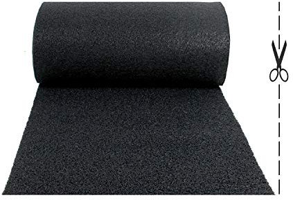 OLIVO.shop | TWIST zerbino ricciolo vinilico, tappeto asciugapasso drenante antiscivolo, zerbino ingresso esterno gomma, nero varie misure (100x150 cm)