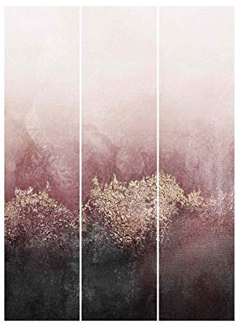 Bilderwelten Schiebegardinen Set Elisabeth Fredriksson Goldene Dämmerung Rosa 3 Flächenvorhänge 250 x 180cm Ohne Aufhängung