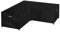 Dokon V-Shape Garden Furniture Covers Waterproof Heavy Duty Oxford Fabric Windproof Anti-UV Outdoor Rattan Corner Sofa Cover with Air Vents, Patio Sofa Cover (215x215x85cm) - Black
