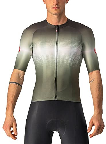 CASTELLI Men's AERO Race 6.0 Jersey Sweatshirt, Military Green/Light Black, XXL