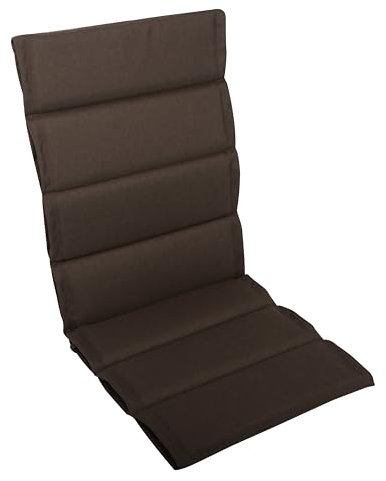 LILENO HOME Gartenstuhl Auflagen als [1er Set - Hochlehner] in Braun - Bequeme Liegen als Sitzauflagen für Gartenmöbel - Stuhlkissen für Gartenstühle und Klappstühle