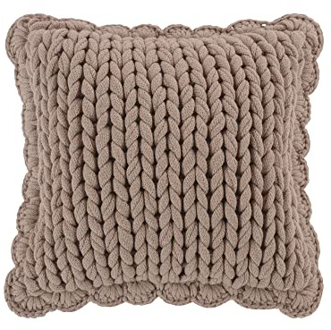 Donna Sharp Polyester Pillows (Chunky Knit Taupe)