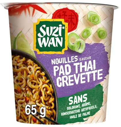 SUZI WAN Nudeln im Glas, Thai-Garnelen-Geschmack, 65 g