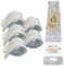 MIQIO® Design 6er Set Serviettenringe aus Filz | 6 Serviettenringe aus Filz abwaschbar | Dicke von 3mm | 100% Polyester | waschbar bis 30 Grad im Wollwaschgang | hellgrau Graumeliert