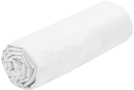STOF - Drap Housse -Taille 140x200 cm Grand Bonnet 30 cm -100% Coton certifié Oeko-Tex - Couleur Blanc -Modèle Eden - Linge de Lit pour Maison - Doux et Confortable pour Nid Douillet