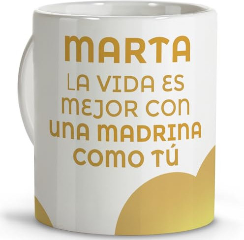 LolaPix Regalo madrina bautizo. Tazas personalizadas. Tazas originales para regalar. Regalo madrina. Regalos para madrinas. Taza cerámica 330 ml.