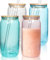 ANOTION Farbige Glasbecher mit Deckel und Strohhalm, 4 Packungen