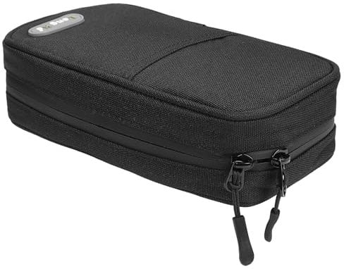 OVAKIA Insulinkühler-Reisetasche mit 2 Gel-Eisbeuteln, Diabetiker-Tasche für Medikamente, tragbar, isoliert, für Medikamente, Kühlung, Isolierung (schwarz), Schwarz , Einfach: