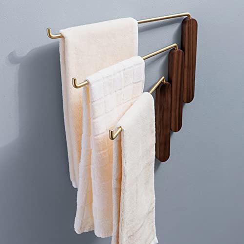 WAGXIyU Towel Rails, Swivel Towel Bar Bathroom Towel Holder Towel Ring Swing Out Towel Rack Self Adhesive No Drilling Shelf