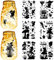 CREATCABIN 6 Blatt Feen-Engel-Einmachglas-Aufkleber,Pilz-Aufkleber,Stanzschnitte,Silhouetten,Selbstklebend,PVC,Wasserdicht,Für Bastelarbeiten,Scrapbook,Laternen,Gläser,Wand,Fenster,20x15cm