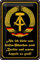 Schild Blech 20x30cm - Made in Germany - Spruch DDR als ich klein war hießen Hähnchen noch Broiler Metall Deko Blechschild