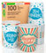 100 Bicchieri in Carta 200ml Biodegradabili Ecologici Monouso Made in Italy MIX di Fantasie DRINK ME + HAPPY TIME Asporto Bevande Calde Acqua - Prodotto e Confezionato in Italia