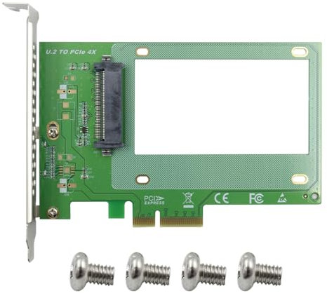 POFET PCI-E4X to U.2 Adapter, 2.5-inch U.2 SFF-8639 SSD Expansion Adapter Card,PU11 U.2 to PCIe 4.0 X4 Adapter