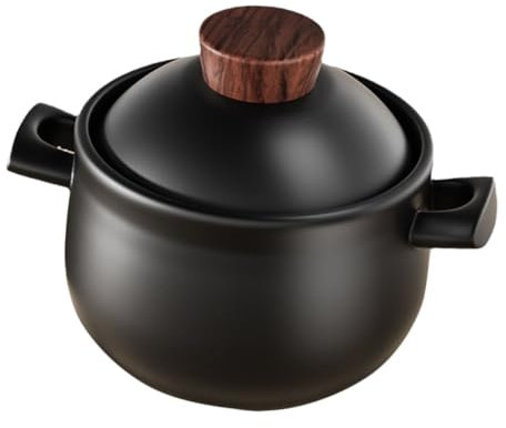 HOLIDYOYO pentole di argilla calda casseruola per ristoranti pentola da cucina pentola multifunzione pentola multicottura pan pentole di terracotta per cucinare casseruola da cucina di legno