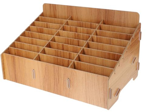 Amosfun Holz Telefon-aufbewahrungsbox Mit Gitterstruktur Für Handys Organisationseinheit Für Besprechungsräume Klassenzimmer Und Handyläden