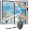 Thermique Isolation Phonique Rideau,Blanc 160x160cm Kit d'isolation de fenêtre transparent pour portes,fenêtres et douches,salle de bain