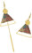 OATIPHO 1 Paar asymmetrische Ohrringe triangle quastenborte presents for women ohrringe quasten Retro-Ohrringe ethnischer Schmuck Asymmetrie Ohrringe Gold gefüllt Golden