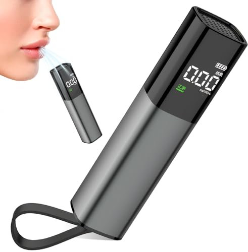 WUIOWPPIC Alkoholtester Polizeigenau,Professioneller Promillemessgerät mit LCD-Display,Professioneller Alkoholmessgerät für Den Persönlichen und Professionellen Gebrauch