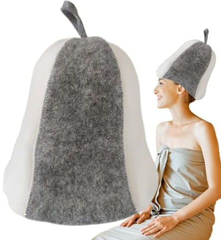 Tewzafiya Cappello da sauna in sentito, cappello da bagno per sauna - Isolamento di calore Isolamento Porta doccia,per la doccia a vapore da bagno con cappello da sauna in feltro confortevole per