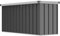 Warmiehomy 600L Metal Garden Storage Box with Padlock, Lockable Outdoor Storage Box Waterproof, Extra Large Garden Boxes for Tools, Cushion, 156x61x74.5cm, Carbon Black