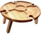 NethCasti Tableau de Plancher 12x6 Tableau de Pique-Nique Pliant en Bois avec Support 4 Verres, Pique-Nique Bas sans Glissement avec vin Compartiment pour la randonnée Camping Voyage