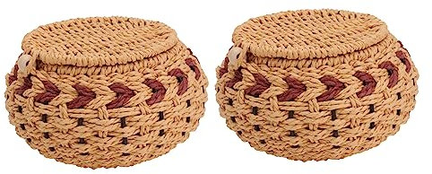 BESTonZON 2stücke Go-schachfiguren-aufbewahrungsbox Schachfiguren-Container Einfache Dose Braun